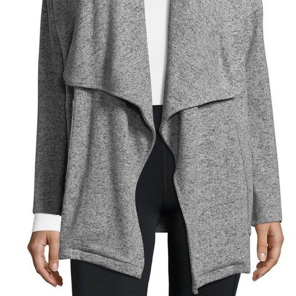 NEW!!! Calvin Klein Marled Long Sleeve Open Front - Picture 4 of 6